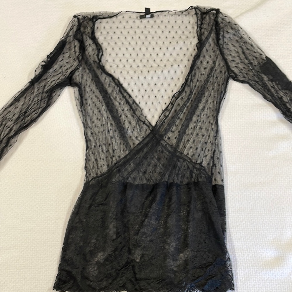 Black lace shirt/night shirt